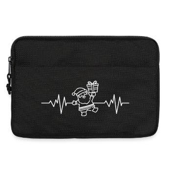 Santa Heartbeat Geschenkdruck - Laptoptasche 13" - Schwarz - Vorne