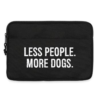 less people more dogs funny shirt - Sacoche pour ordinateur portable 13 pouces - noir - Devant