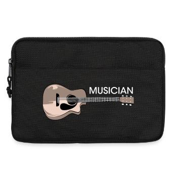 Guitare Symbole Musicien Musicien Musique Logo Band - Sacoche pour ordinateur portable 13 pouces - noir - Devant