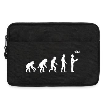 Lustig Pilot Evolution Entwicklung Fliegerei icon - Laptoptasche 13" - Schwarz - Vorne