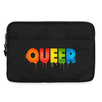 Queer Typografie Pride-Monat Gleiche Rechte LGBTQ - Laptoptasche 13" - Schwarz - Vorne