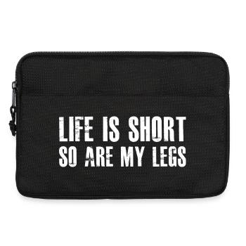 La vie est courte, mes jambes aussi - Sacoche pour ordinateur portable 13 pouces - noir - Devant