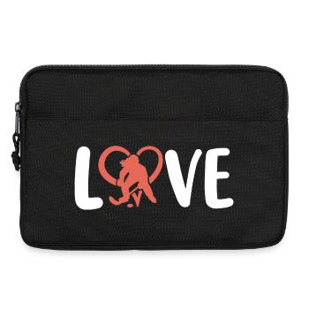 Eishockey Hockeyspielerin - Laptoptasche 13" - Schwarz - Vorne