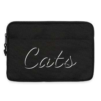 Cats Schriftzug nur Schatten - Laptoptasche 13" - Schwarz - Vorne