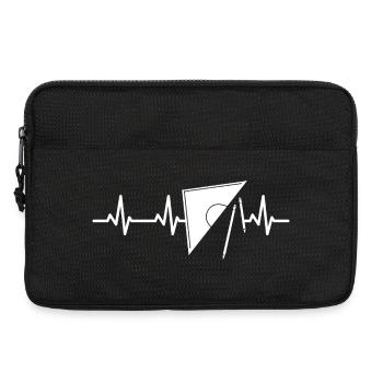 Ligne de cœur géotriangle - Sacoche pour ordinateur portable 13 pouces - noir - Devant