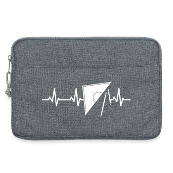 Geotriangle Heart Line - Laptop bag 13" - heather grey - Front