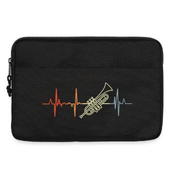 J’adore les trompettes - Sacoche pour ordinateur portable 13 pouces - noir - Devant