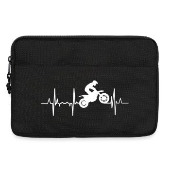 Motocross Heartbeat - Laptop bag 13" - black - Front
