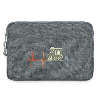 Railway heart palpitations - Laptop bag 13" - heather grey - Front