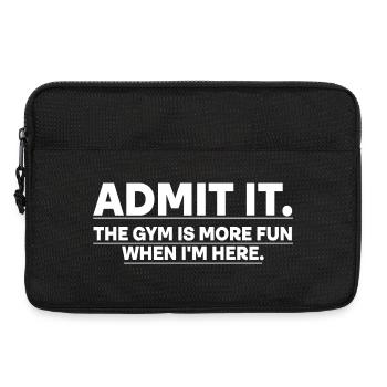 Funny Gym workout Shirts pour hommes et femmes - Sacoche pour ordinateur portable 13 pouces - noir - Devant