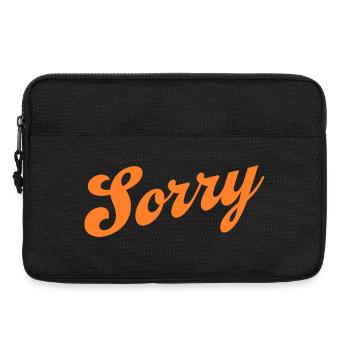 Sorry – Minimalist statement - Laptop bag 13" - black - Front