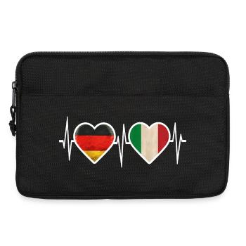 Allemagne Italie Battement de cœur - Sacoche pour ordinateur portable 13 pouces - noir - Devant