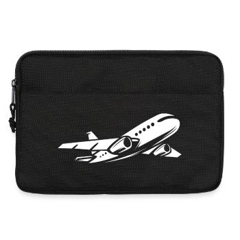 Passenger aircraft in flight - aviation and pilots - Laptop bag 13" - black - Front