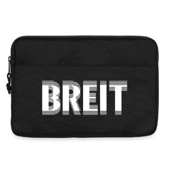 Breit Weiß by Falsches Design - Laptoptasche 13" - Schwarz - Vorne