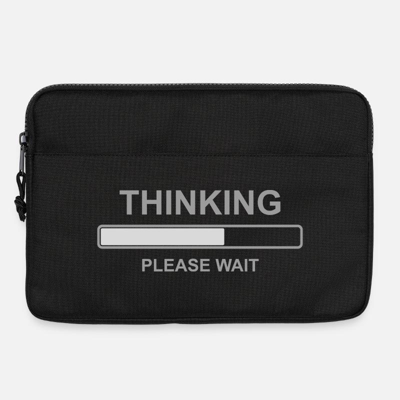Thinking Please Wait Shirt – Funny Loading Bar - Laptoptasche 13" - Schwarz