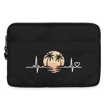 Sunset with palm trees - Laptop bag 13" - black - Front