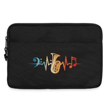 Tuba Heartbeat Tuba Orchestre Musiciens - Sacoche pour ordinateur portable 13 pouces - noir - Devant