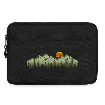 Montagnes, Forêt, Nature, Arbres, Plein air, Amoureux de la nature - Sacoche pour ordinateur portable 13 pouces - noir - Devant