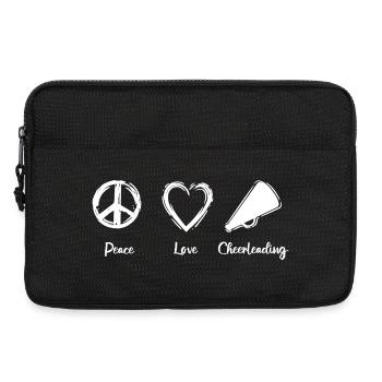 Peace Love Cheerleading - Laptop bag 13" - black - Front
