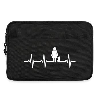 Cat Mom Cardiogram - Laptop bag 13" - black - Front