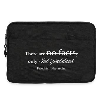 Interpretationen über Fakten - Vintage Script - Laptoptasche 13" - Schwarz - Vorne