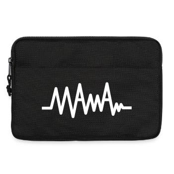 Mom ECG Gift Idea, Pregnancy Heartbeat - Laptop bag 13" - black - Front