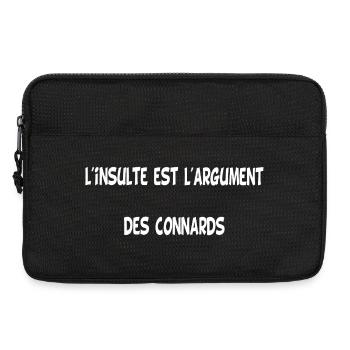 L'insulte (blanc) - Sacoche pour ordinateur portable 13 pouces - noir - Devant