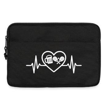 Heart Padel Bier - Laptoptasche 13" - Schwarz - Vorne