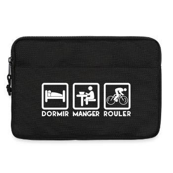 Rythme Quotidien Dormir Manger Rouler - Sacoche pour ordinateur portable 13 pouces - noir - Devant