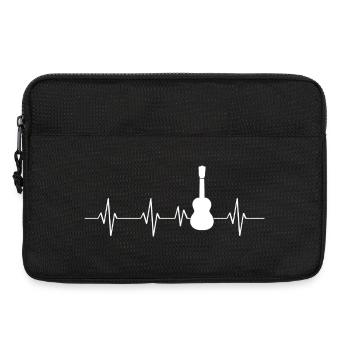 Ukulele-Herzschlag - Laptoptasche 13" - Schwarz - Vorne