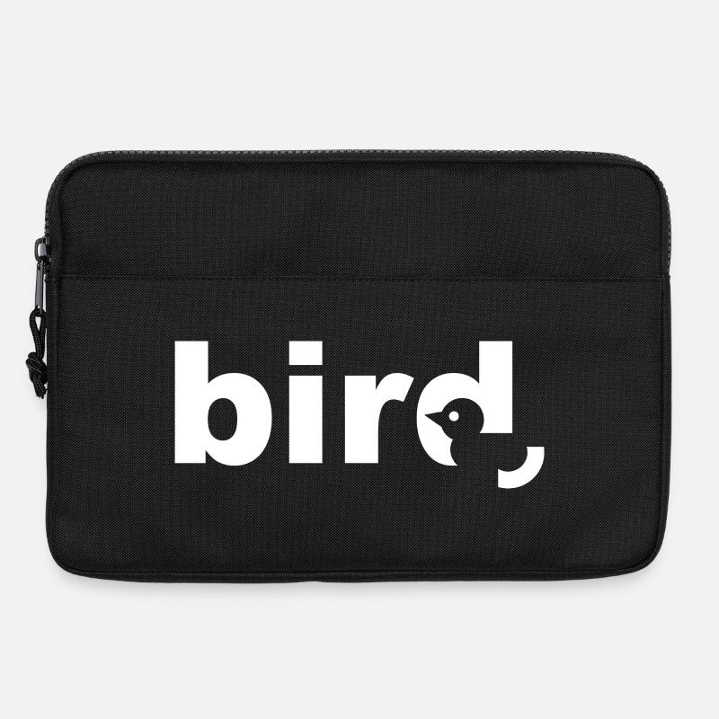 Bird White Text - Laptoptasche 13" - Schwarz