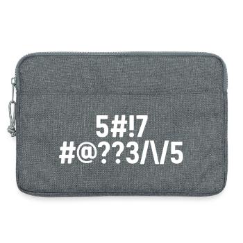 Shit Happens Coded - Laptop bag 13" - heather grey - Front