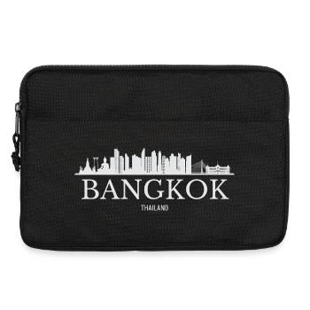 Silhouette de Bangkok, Bangkok Thaïlande - Sacoche pour ordinateur portable 13 pouces - noir - Devant