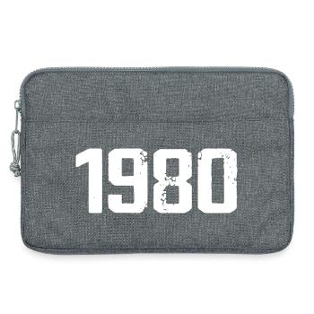 1980 - Génial depuis 1980 - Sacoche pour ordinateur portable 13 pouces - gris chiné - Devant