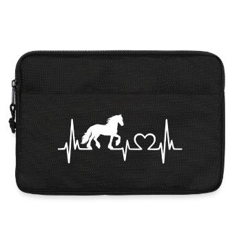 Horse Shirt, Friesian Horse Friesland - Laptop bag 13" - black - Front
