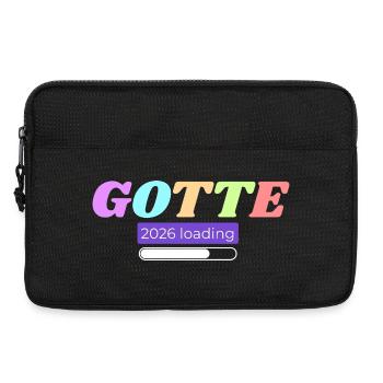 « Gotte loading » pour les futurs parrains et marraines 2026 - Sacoche pour ordinateur portable 13 pouces - noir - Devant