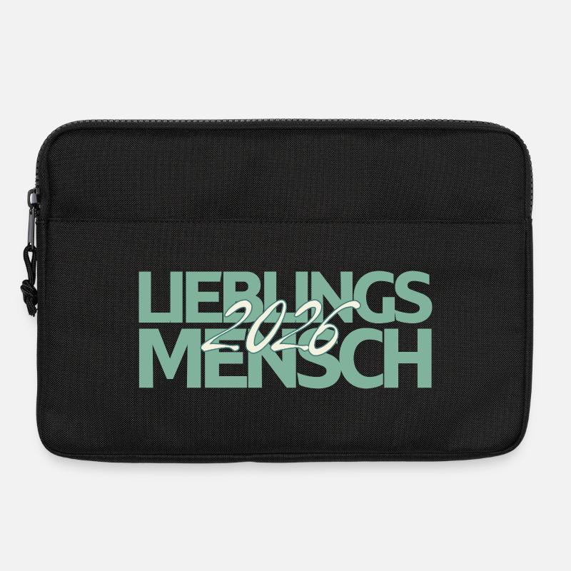 Lieblingsmensch 2026 Mint Script - Laptoptasche 13" - Schwarz
