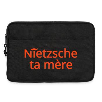 Nietzsche ta mère Orange - Sacoche pour ordinateur portable 13 pouces - noir - Devant