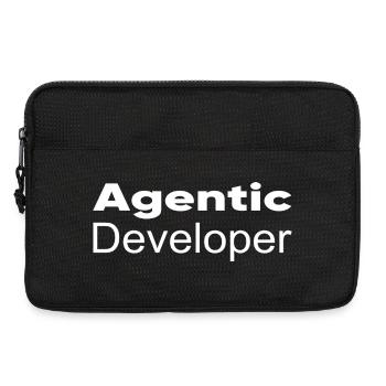 Techno-Utopie: Agentischer Entwickler - Laptoptasche 13" - Schwarz - Vorne