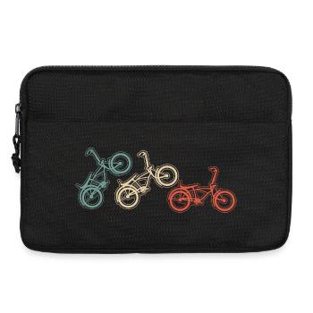 BMX Bike Moves Graphicé dans un style vintage - Sacoche pour ordinateur portable 13 pouces - noir - Devant