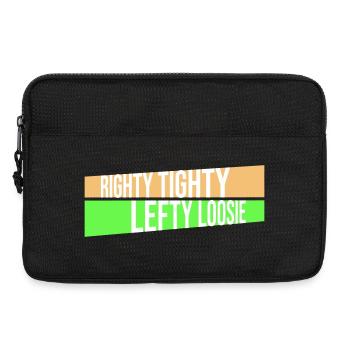 Logo DIY Drôle à droite Tighty Tighty Lefty - Sacoche pour ordinateur portable 13 pouces - noir - Devant