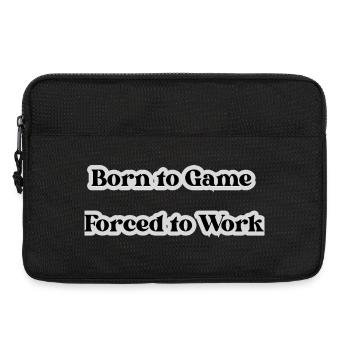 20-Gamer-BornToGame - Laptoptasche 13" - Schwarz - Vorne