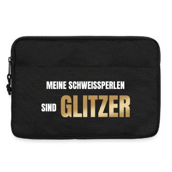 Meine Schweißperlen sind Glitzer - Laptoptasche 13" - Schwarz - Vorne
