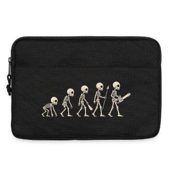 Skeleton Evolution - Funny Halloween Gift - Laptop bag 13" - black - Front