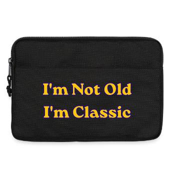 Ich bin nicht alt, ich bin klassisch - Laptoptasche 13" - Schwarz - Vorne
