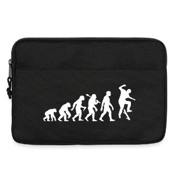 Skateboard Evolution Männer und Jungen Skatboarder - Laptoptasche 13" - Schwarz - Vorne