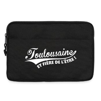 Toulousaine et fière de l'être - Sacoche pour ordinateur portable 13 pouces - noir - Devant