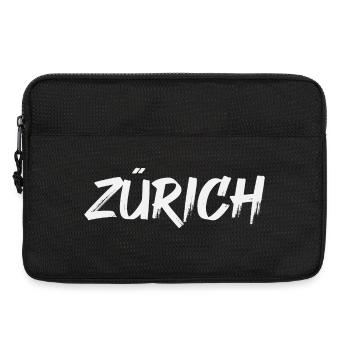 Zürich Stadt Brush Schrift - Laptoptasche 13" - Schwarz - Vorne