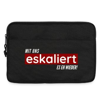 Mit uns eskaliert es eh wieder - Laptoptasche 13" - Schwarz - Vorne