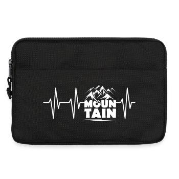 Mountain Mountain Mountains Heartbeat Pulse Symbole ECG - Sacoche pour ordinateur portable 13 pouces - noir - Devant
